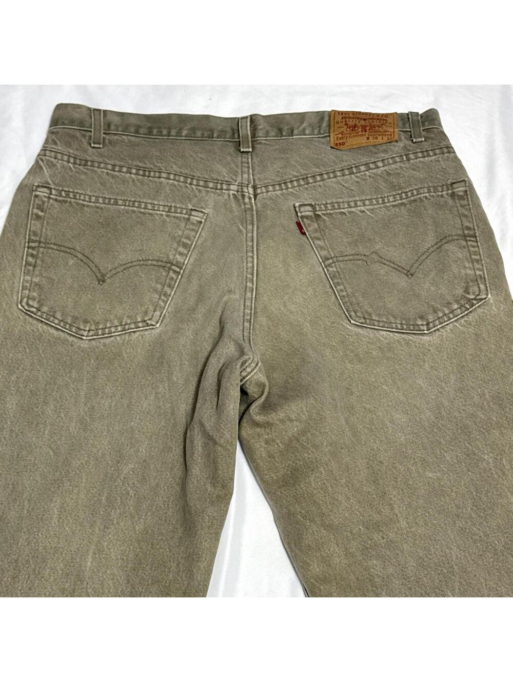 Vintage 1999 Levi’s 550 Relaxed Fit Jeans Made In USA 38 X 30 Red Tab Very Good - Picture 13 of 15